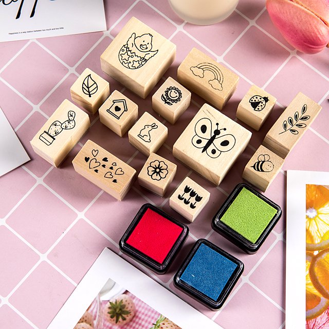 Banyan Tree in the Morning Photo album diary decoration DIY Wooden stamps