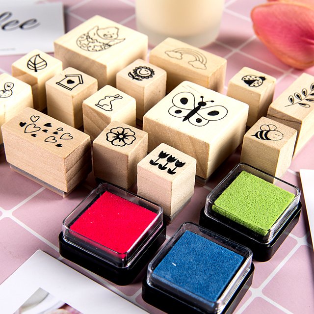 Banyan Tree in the Morning Photo album diary decoration DIY Wooden stamps