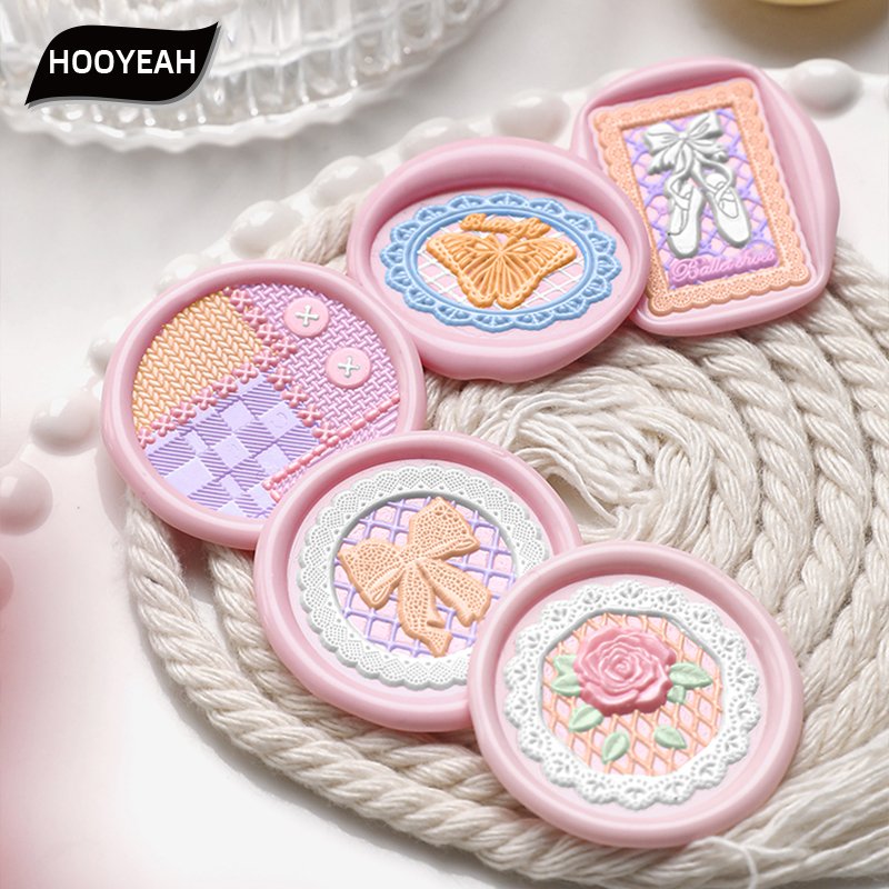 Rose Bow Lace Series Stamp Relief Envelope Invitation Letter Embossed Stamp Manufacturer Wholesale