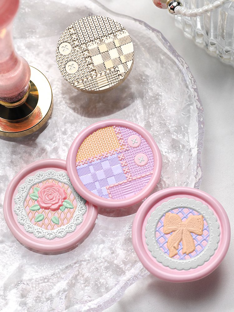 Rose Bow Lace Series Stamp Relief Envelope Invitation Letter Embossed Stamp Manufacturer Wholesale