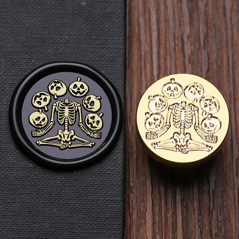 Best Price 2024 Halloween Series Pumpkin Lantern Ghost Witch Wax Seal Stamp Head