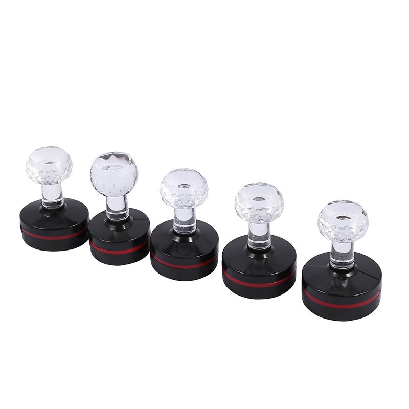HB Crystal Handle Series Custom Multiple Sizes Pre Inked Crystal Handle Photosensitive Office Flash Stamps
