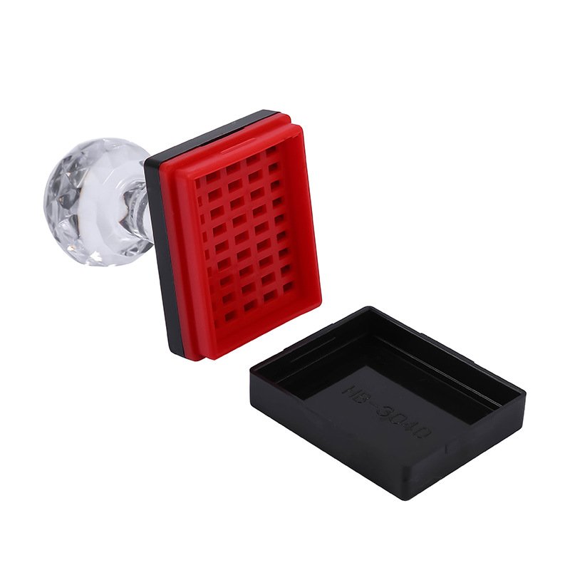 HB Crystal Handle Series Custom Multiple Sizes Pre Inked Crystal Handle Photosensitive Office Flash Stamps