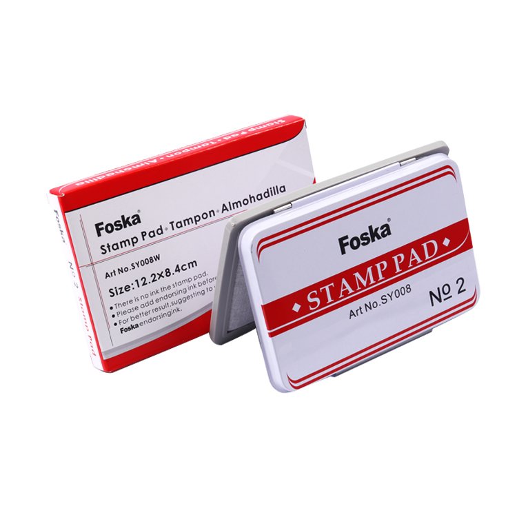 Foska High quality non-toxic office stamp pad with quick-drying stamp pad financial office inkpad