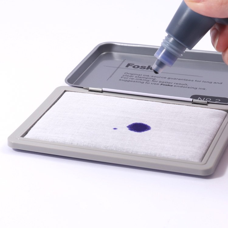 Foska High quality non-toxic office stamp pad with quick-drying stamp pad financial office inkpad