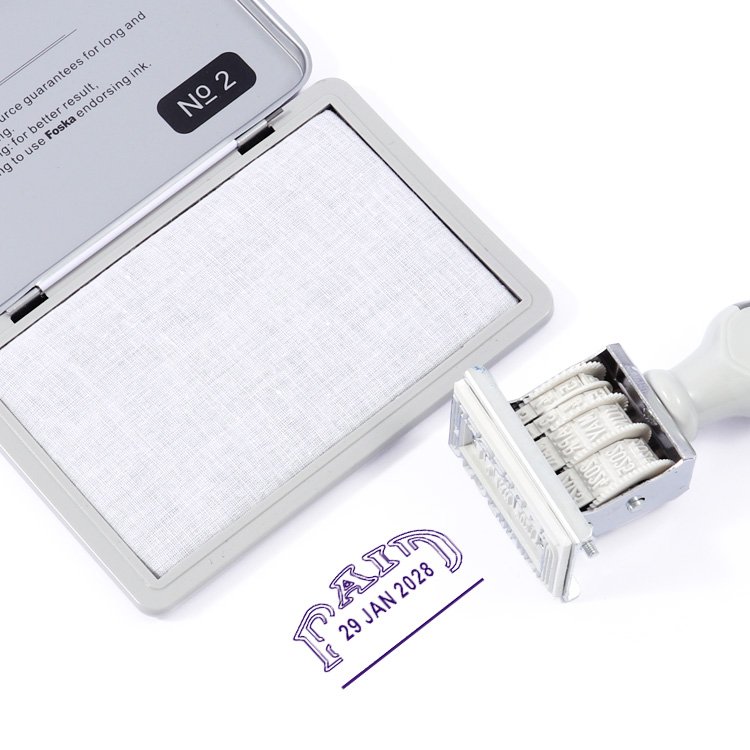 Foska High quality non-toxic office stamp pad with quick-drying stamp pad financial office inkpad