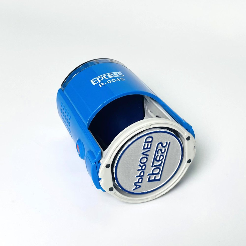 Custom Logo Selfinking Stamps 45 mm Round Rubber Self Inking Stamp Personal Office Fiscal Logo Seal Stamps