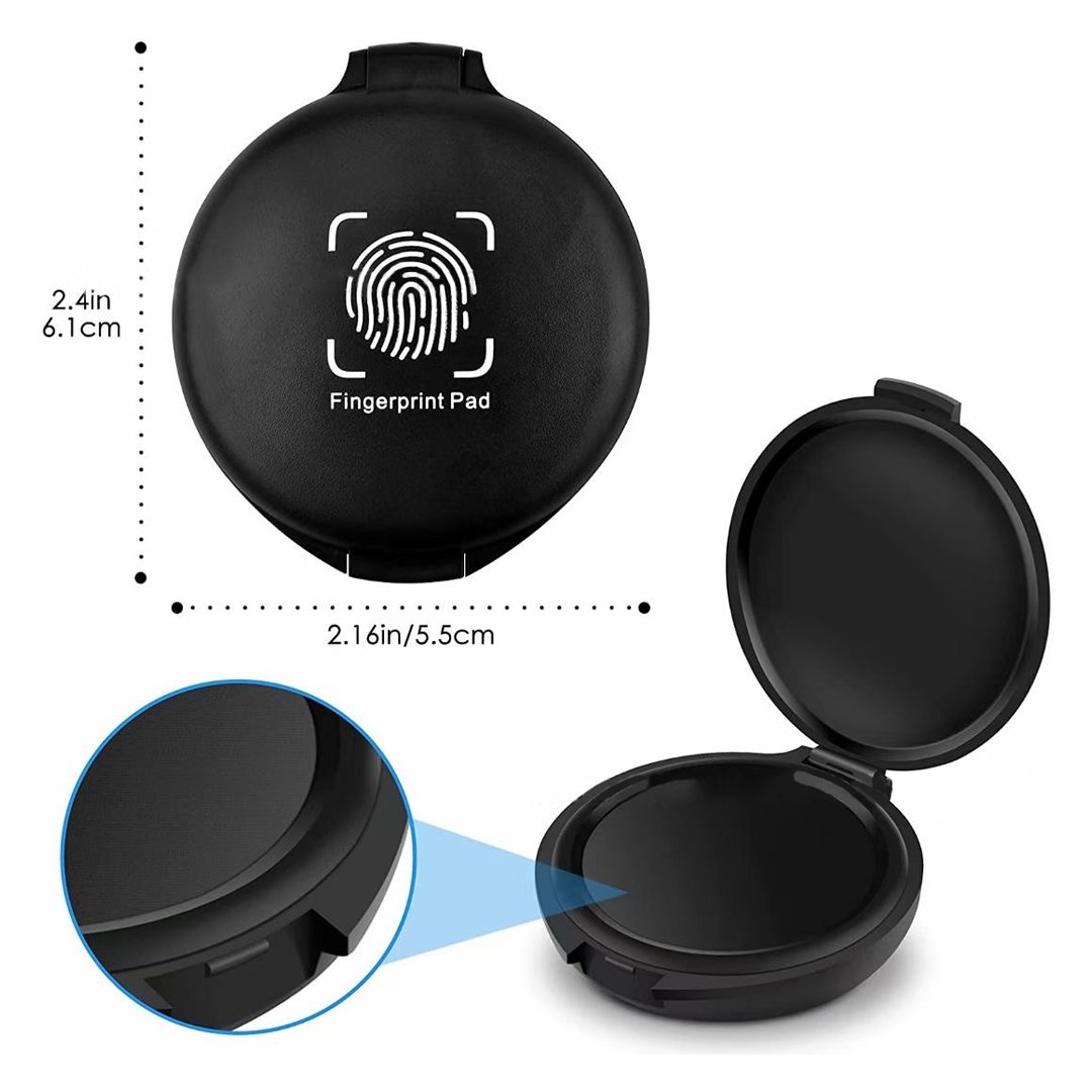 High quality finger print stamp pad Custom Plastic black Fingerprint Ink Pad thumb print Pad