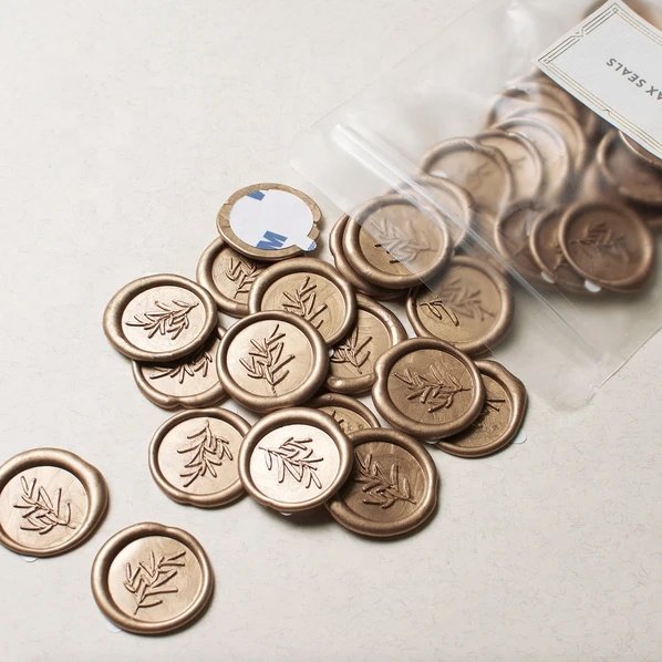 Factory vintage customized Guest Invitation letter Wedding bride event stationery Gift Wrapping self-adhesive Wax seal Sticker