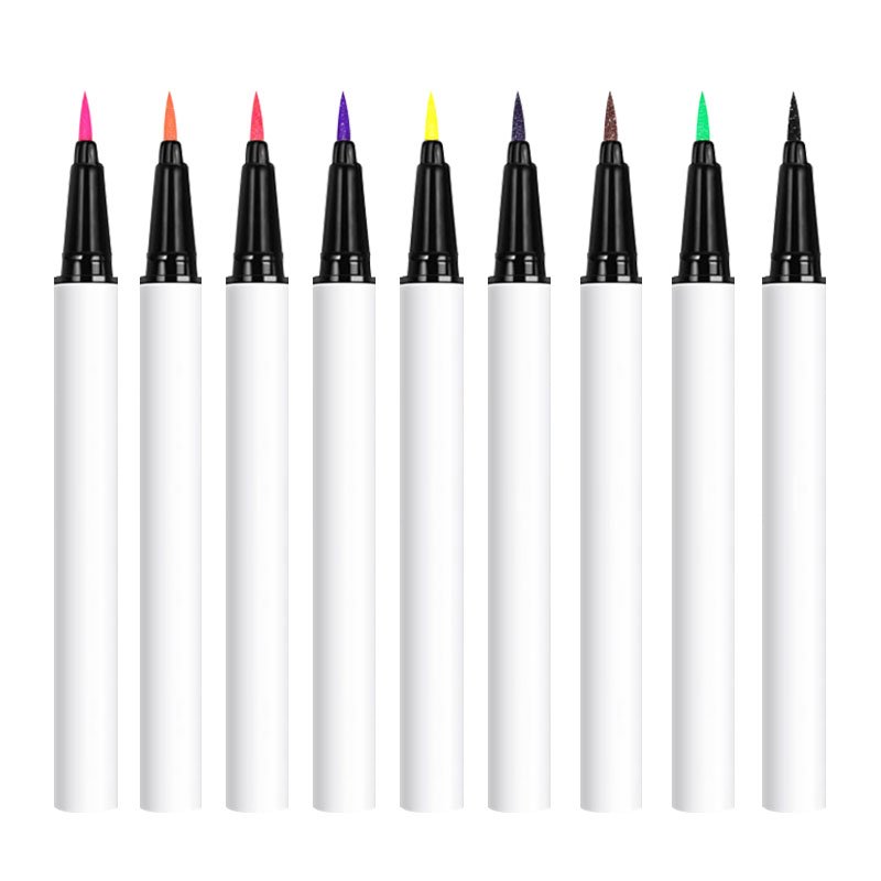 Wholesale Custom Logo Waterproof Liquid Eyeliner Pencil Private Label 9 Color neon eyeliner pencil