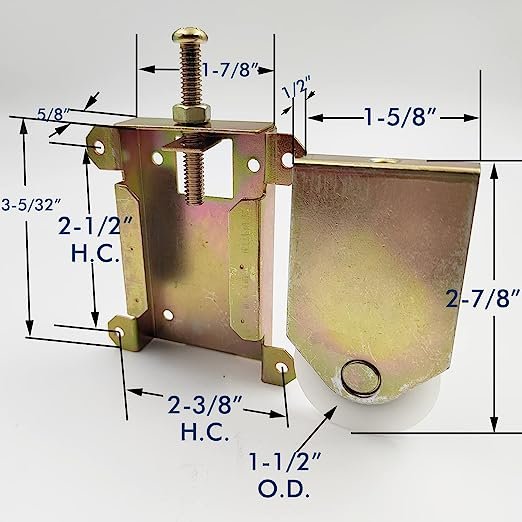 door and window rollerYellow Zinc Plated Stamped steel housing nylon wardrobe sliding roller