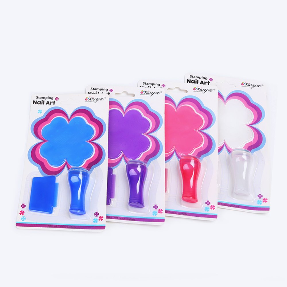 Nail Stamper Set with Unique Designs Plastic Printing Stamper for Unique Nail Art