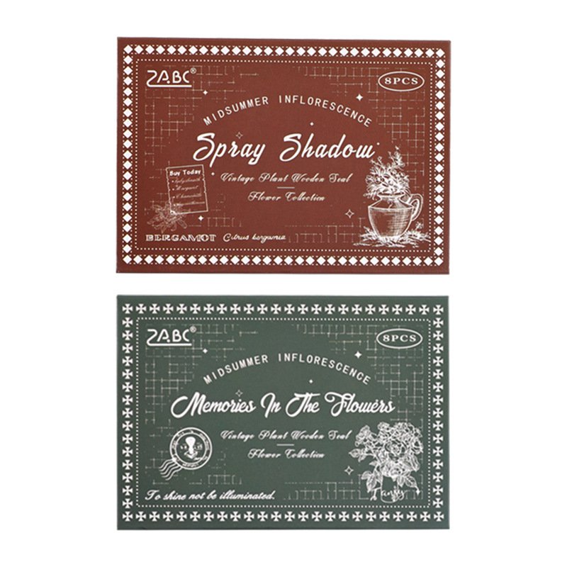 8pcs in Shengsummer Sorting Cross-border Vintage Handbook Stamps Children's Stamping Handbook Stamps
