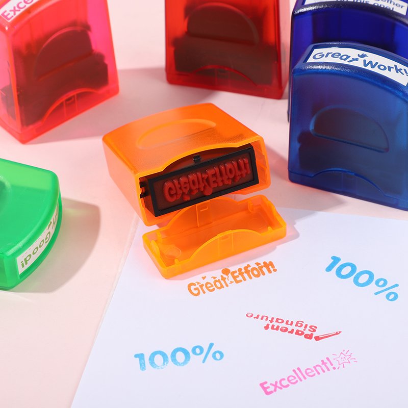 Factory selling OEM praise self-inking stamp school motivation self inking teacher stamps