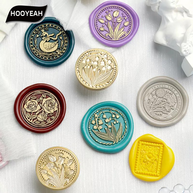 Flower Language Series Stamp Head Embossed Wax Seal Head Manufacturer Wholesale
