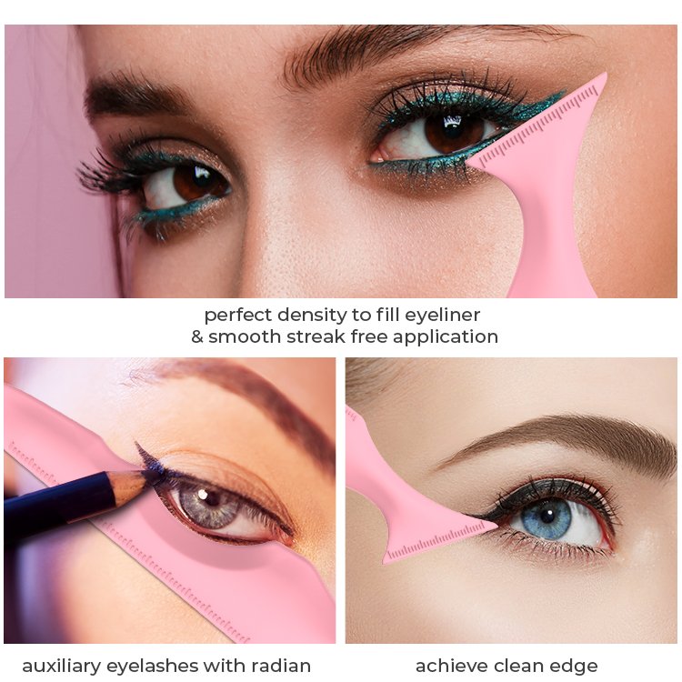 Silicone Beauty Ruler Eyelash Kits Makeup Tools Eye Makeup Brushes Eyeliner Outline Star Eyeliner Stamp Silicone Eyeliner Makeup