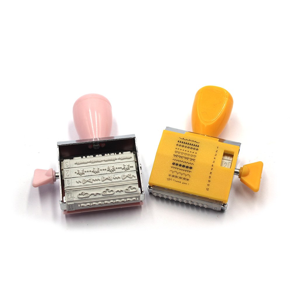custom personalized phrase adjustable roller text letter number rolling rubber stamp