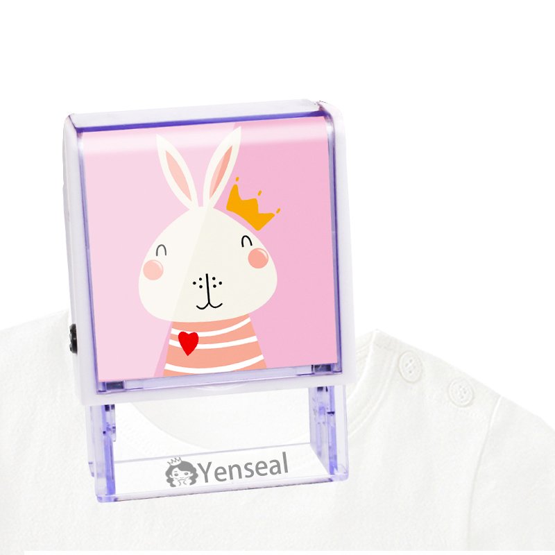 Factory Supplies Rectangle stamp Custom Blank Clothing Name ABS Plastic Mini Self Ink Stamps for Kids