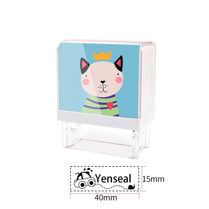 Factory Supplies Rectangle stamp Custom Blank Clothing Name ABS Plastic Mini Self Ink Stamps for Kids