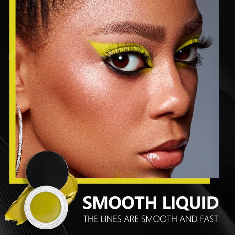 Fast Dry Creamy Colored Eye Liner Gel Eyeliner Clear Glass Jar Waterproof Vegan High Pigment Long-lasting Black Gel Eyeliner