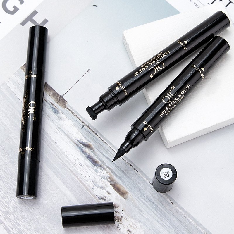 Eyeliner Waterproof Dual-ended Make up Pencil 2 in 1 water active Winged Eyeliner Stamp Eyeliner Makeup For Eyes maquillaje