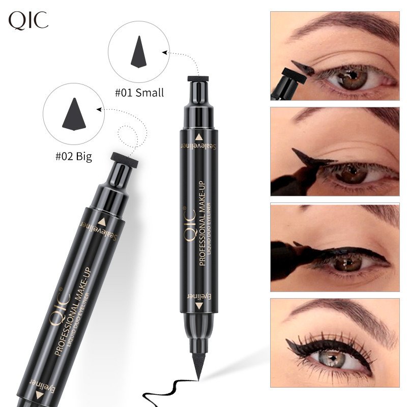 Eyeliner Waterproof Dual-ended Make up Pencil 2 in 1 water active Winged Eyeliner Stamp Eyeliner Makeup For Eyes maquillaje