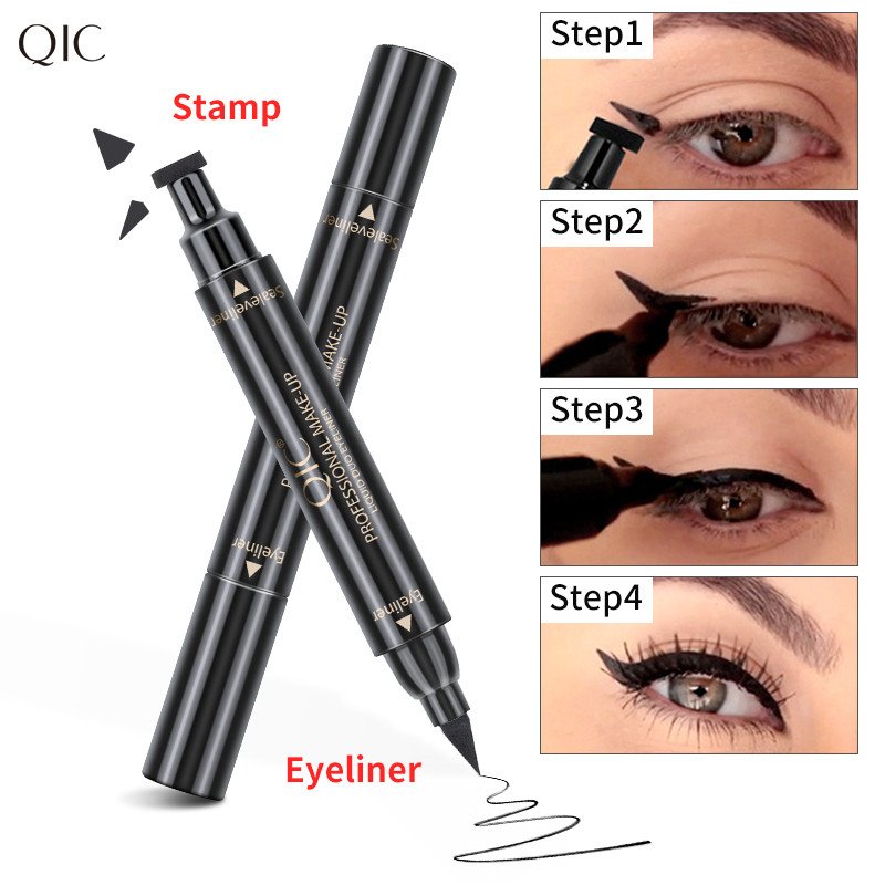 Eyeliner Waterproof Dual-ended Make up Pencil 2 in 1 water active Winged Eyeliner Stamp Eyeliner Makeup For Eyes maquillaje