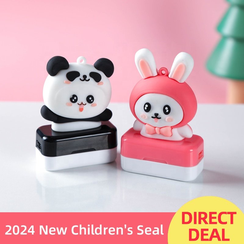 Children's Self-Inking Foam Stamp Cartoon Flash Design for DIY & Office Use Plastic & Rubber Ink Pad