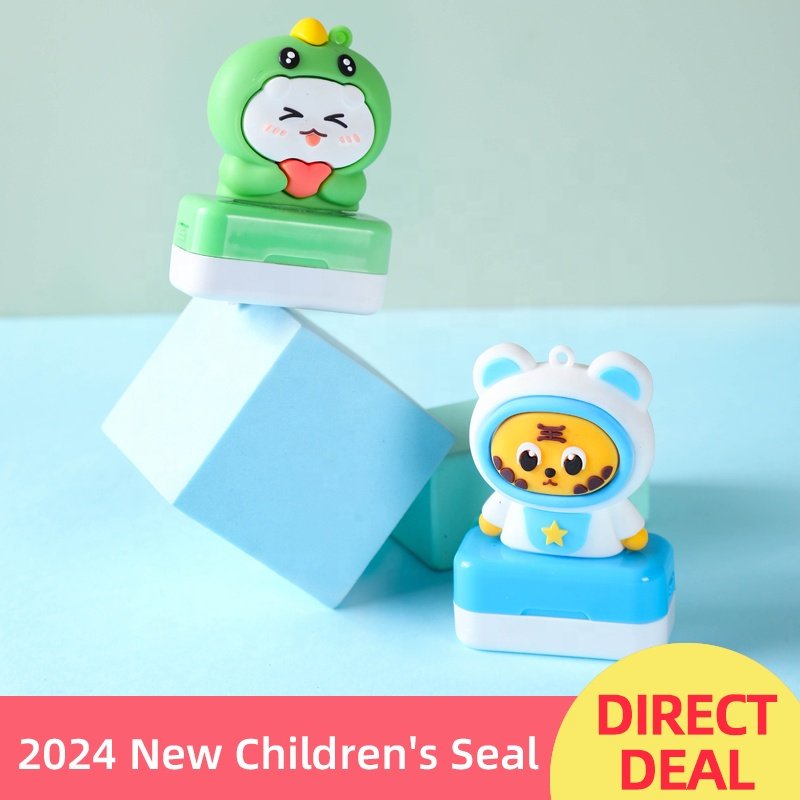 Children's Self-Inking Foam Stamp Cartoon Flash Design for DIY & Office Use Plastic & Rubber Ink Pad