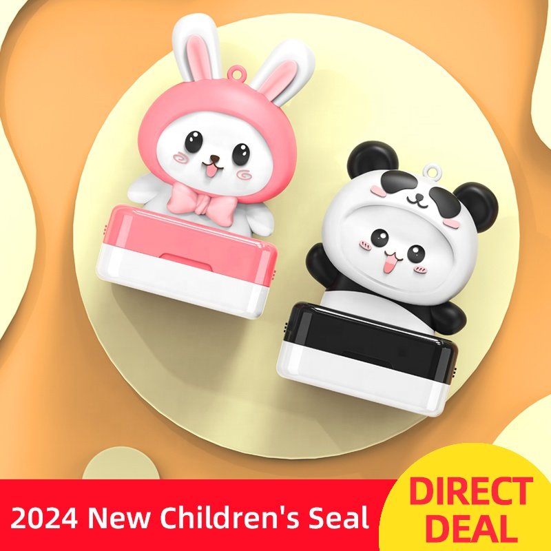 Children's Self-Inking Foam Stamp Cartoon Flash Design for DIY & Office Use Plastic & Rubber Ink Pad