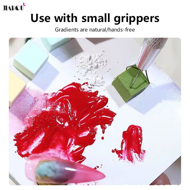 1cm Small Cubic Tofu Block Shape Mini Block Patting Ombre Gradient Design Nail Art Sponge Tool Smudge tool Cheek Color Claw Pen