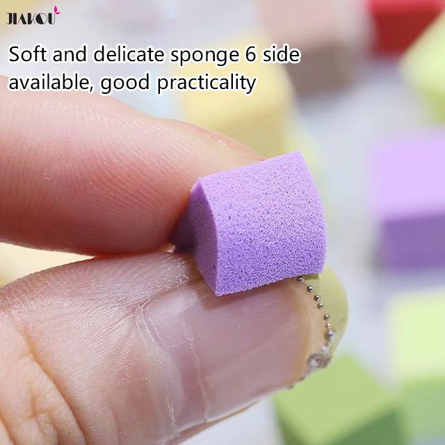 1cm Small Cubic Tofu Block Shape Mini Block Patting Ombre Gradient Design Nail Art Sponge Tool Smudge tool Cheek Color Claw Pen