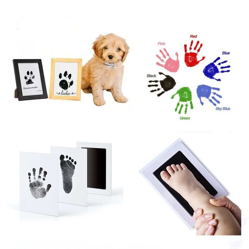 Inkless Handprint And Footprint Paw Print Stamp Pad Baby Clean Ink Pad For Family Memory Gift