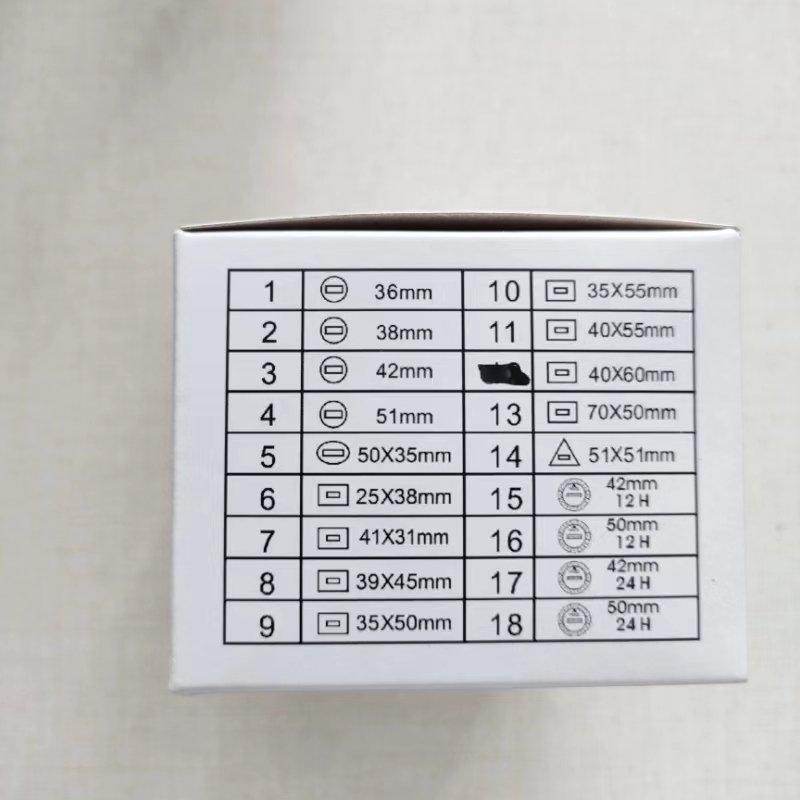 Rectangle 38 X 25mm school popular die-plate dater rubber date stamp