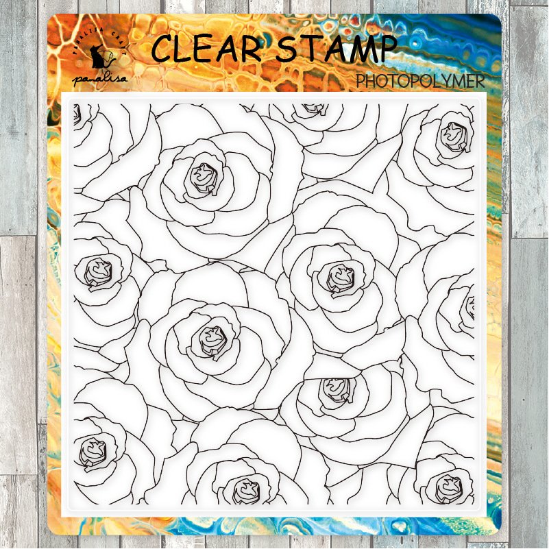 1 piece/transparent silicone seal retro background basic seal DIY decoration hand account rubber seal checkered flower