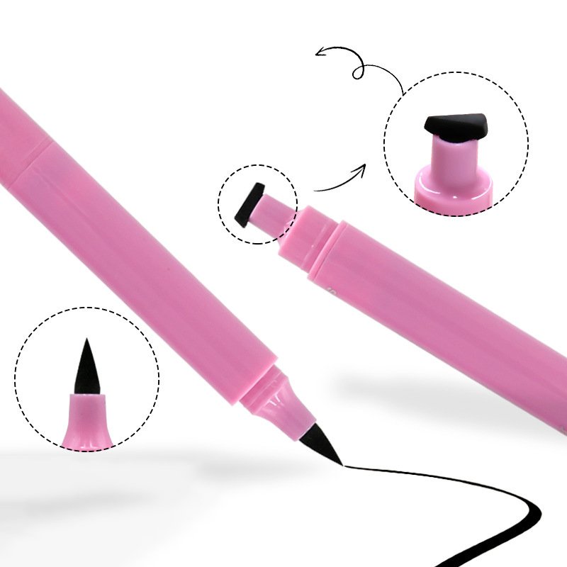Wholesale pink tube star and heart stamp for eyeliner 2 in 1 eyeliner stamp