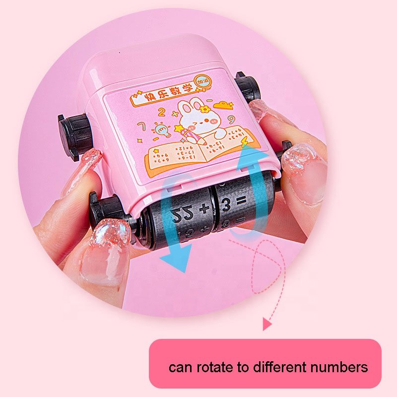 Smart Math Roller Stamps,2 in 1 Multiplication and Division Practice Stamps,Dual Head Teaching Stamps for Classroom Supplies