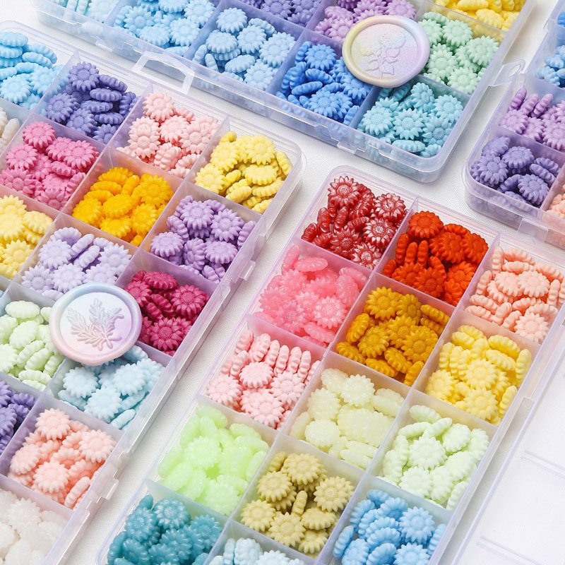 Newest 10 Colors Seal Stamp Wax Beads Box Heat Warmer Wax Sealing Wax Stamp