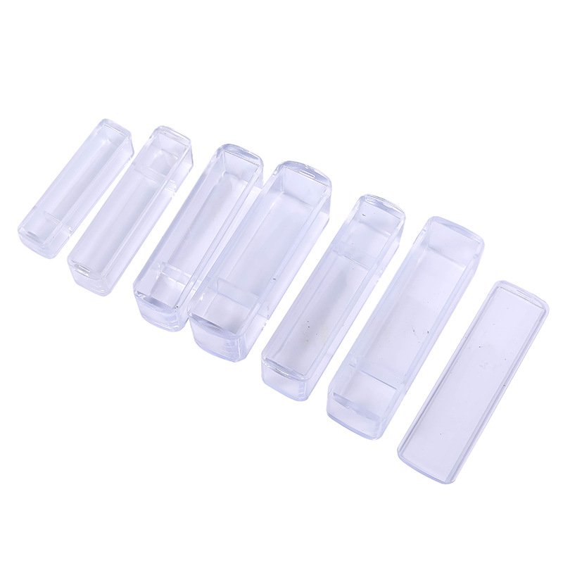 Hot sale plastic transparent rectangular 70mm flash stamp case logo stamp for boxes customized stamp for boxes