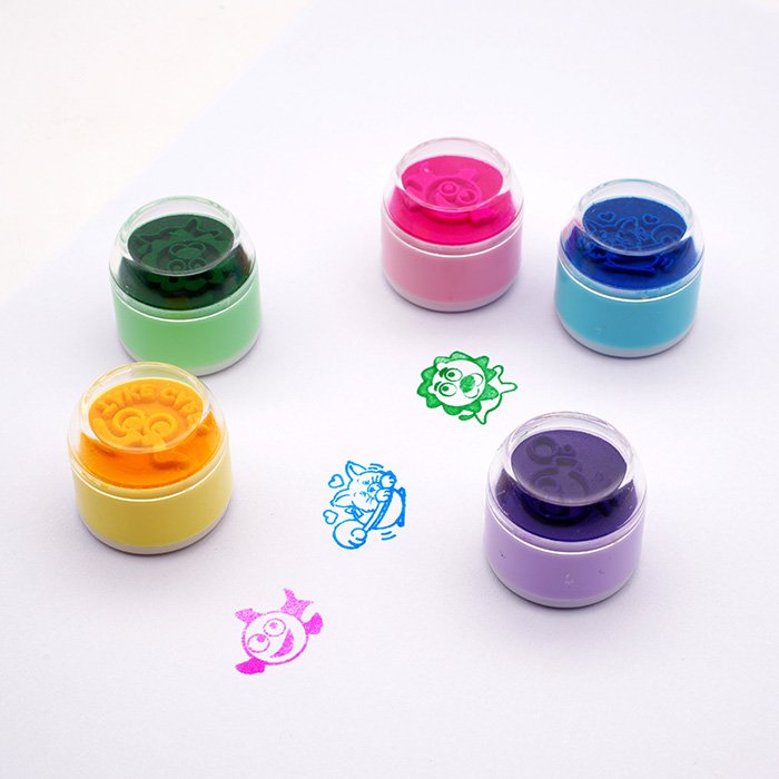 quick dry flash custom waterproof logo personalized self-inking mini stamp for children