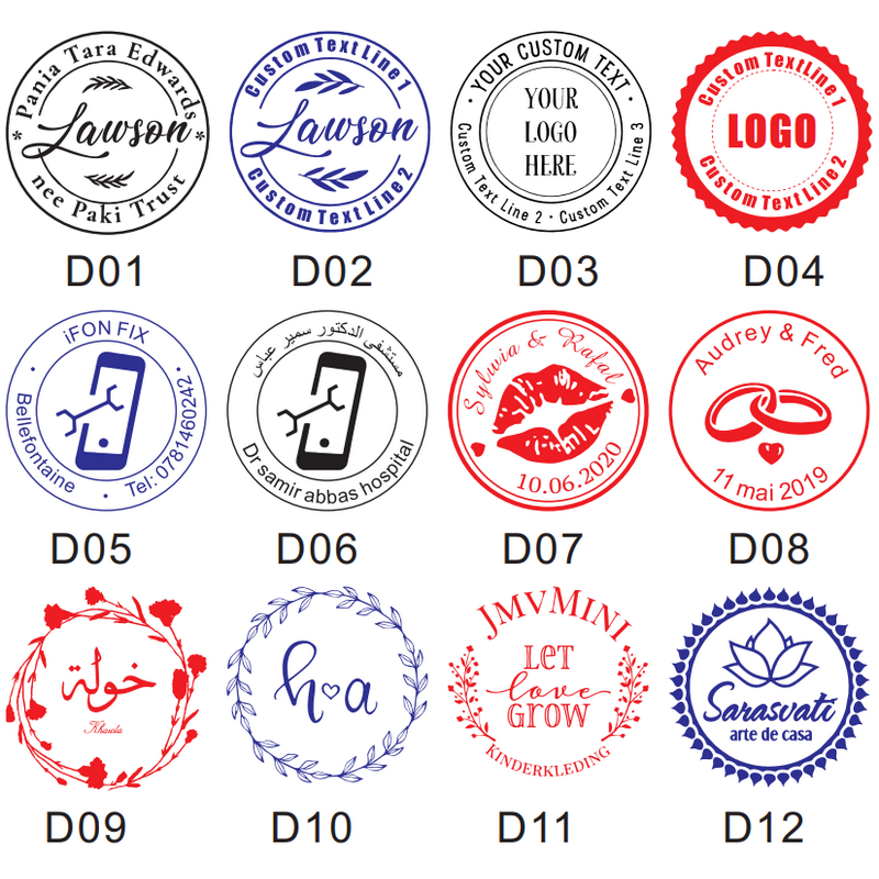 Custom Logo Address Stamp Self-inking Monogram Rubber Personalized For Card Making Weddings Writing Invitations Housewarmings