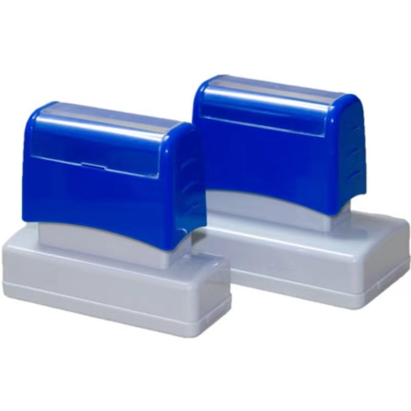 Professional manufacturer wholesale office large handle flash stamps rectangle 80*105mm photosensitive pad pre-inked stamp.
