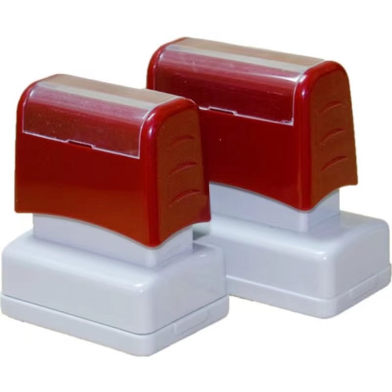 Professional manufacturer wholesale office large handle flash stamps rectangle 80*105mm photosensitive pad pre-inked stamp.