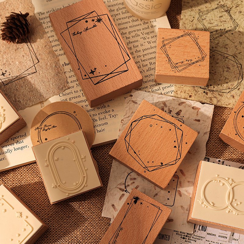 China Manufacturer Personalized Custom Shapes Design Proof Wood Rubber Rose Decoration Ink Scrapbook Wooden Stamp For Kids