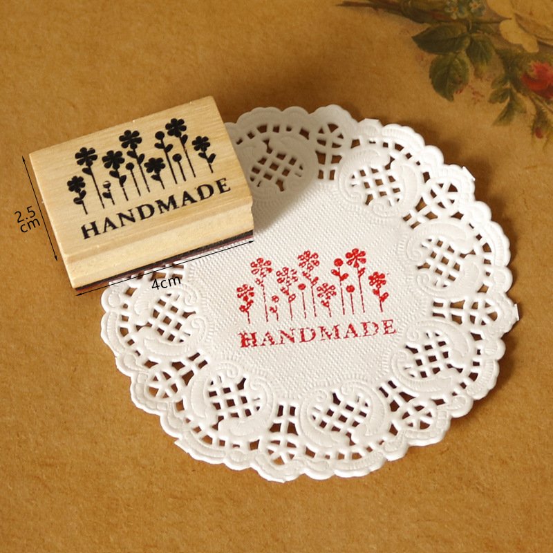 China Manufacturer Personalized Custom Shapes Design Proof Wood Rubber Rose Decoration Ink Scrapbook Wooden Stamp For Kids