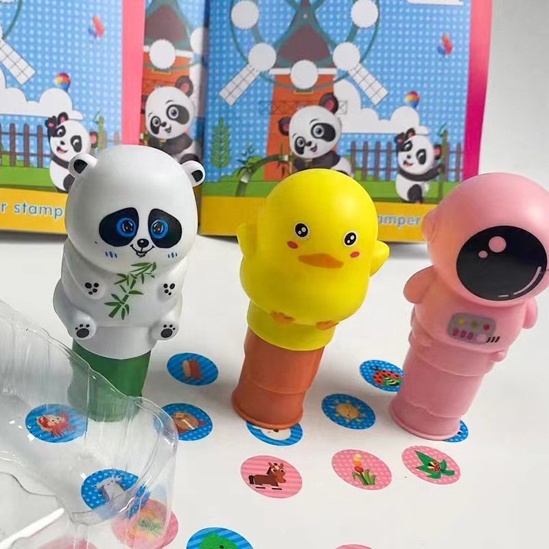 Creativity Mess-Free Animal Shape Magic Sticker Stamper With 100 Easy-Remove Stickers and Activity Book For Kids