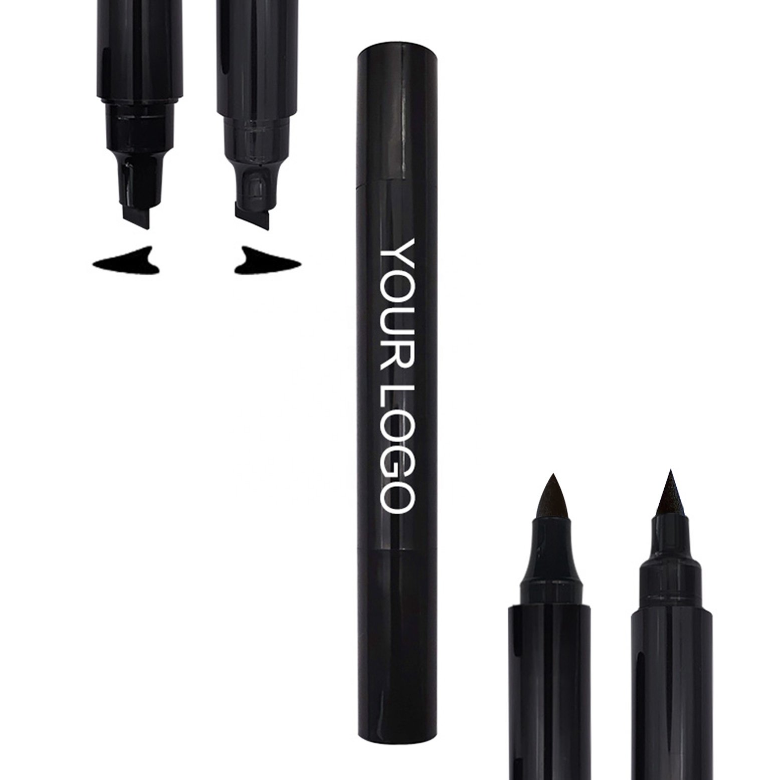 private label waterproof long lasting no- toxic halal eyeliner stamp with eraser