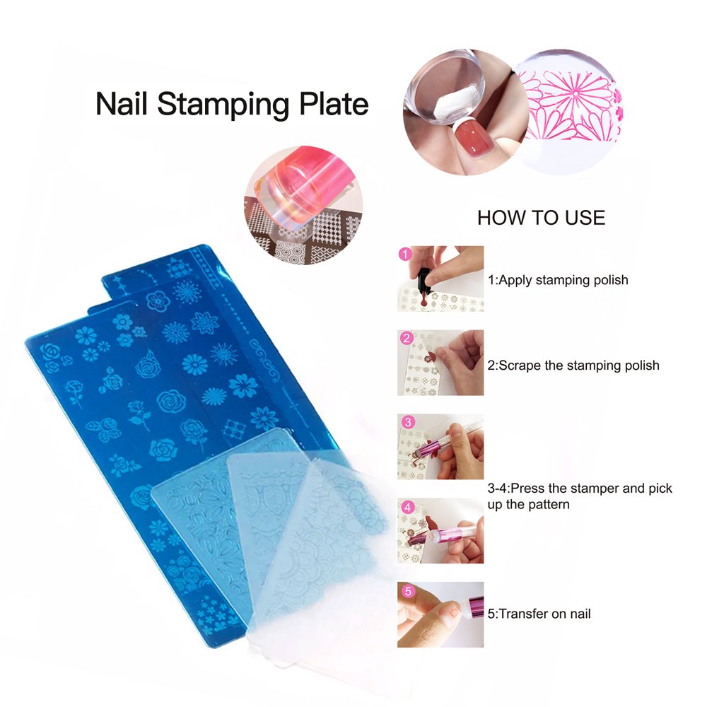 Premium Quality Nail Art Stamper with Creative Designs Stamping Plate for Innovative Nail Art Creations