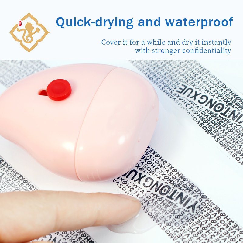 Identity Theft Protection Stamp Seal Roller Stamp/ Guard Your ID Confidentiality Code Confidential Rubber Stamp