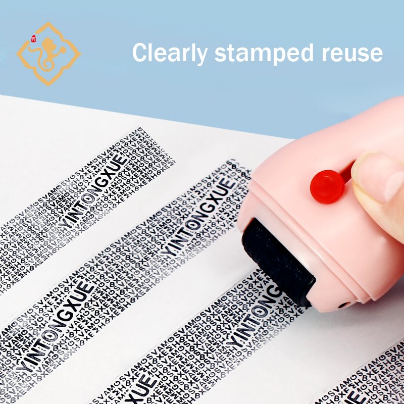 Identity Theft Protection Stamp Seal Roller Stamp/ Guard Your ID Confidentiality Code Confidential Rubber Stamp